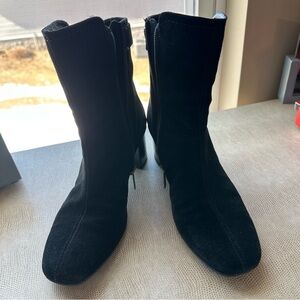 Aquatalia Black square Heeled Boots size 6